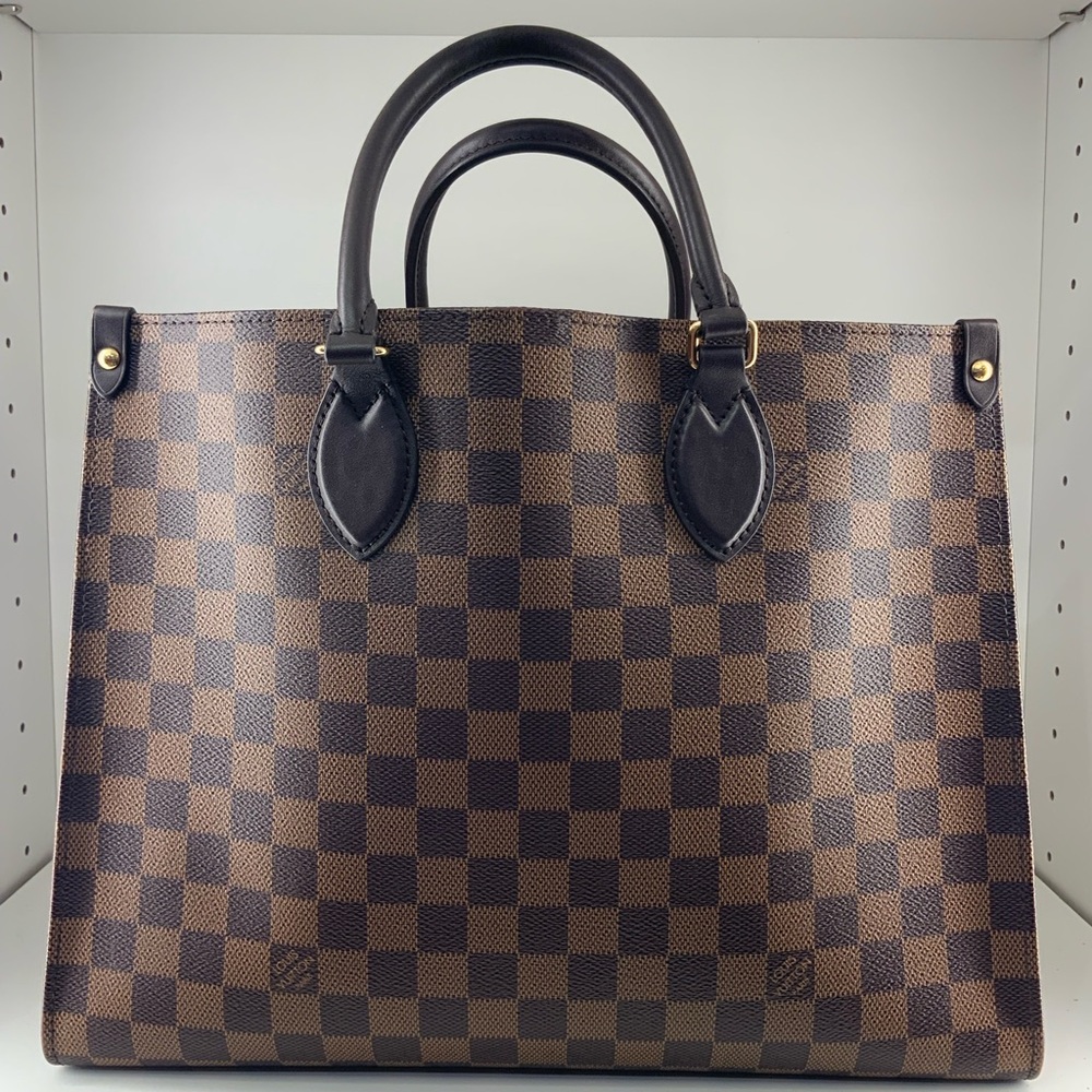 Pre Owned Louis Vuitton Brown OnTheGo MM Designer Bag Tote